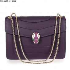 Bvlgari Serpenti GM Tasche aus Kalbsleder in Lila