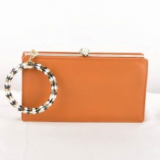 Bvlgari Serpenti Original Clutch mit Lederrahmen, Erdgelb 82121 Bvlgari Serpenti Original Clutch mit Lederrahmen, Erdgelb 82121