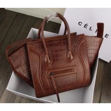 Celine Coffee Boston Tasche aus Krokodilleder