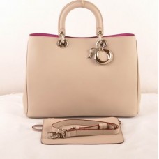 Dior Diorissimo Jumbo Bag Beige Originalleder (Goldene Beschläge) 602
