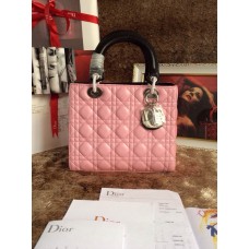 Replika Dior Lady Totes Lederhandtasche in Rosa Replika Dior Lady Totes Lederhandtasche in Rosa