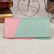 Christian Dior Multicolor Geldbörse mit Klappe, hellgrün/hellrosa, 119