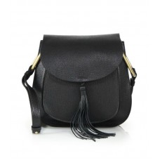 Chloe Hudson Medium Quastenleder-Umhängetasche Schwarz Chloe Hudson Medium Quastenleder-Umhängetasche Schwarz