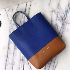 Kleine Celine Bi Cabas Tasche aus blau-braunem Leder Kleine Celine Bi Cabas Tasche aus blau-braunem Leder