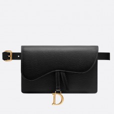 Dior Satteltasche aus schwarzem Kalbsleder Dior Satteltasche aus schwarzem Kalbsleder