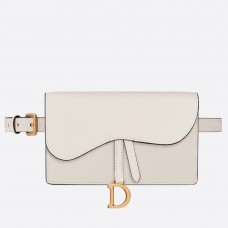 Dior Satteltasche aus weißem Kalbsleder Dior Satteltasche aus weißem Kalbsleder