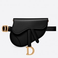 Dior Satteltasche aus schwarzem, glattem Kalbsleder Dior Satteltasche aus schwarzem, glattem Kalbsleder