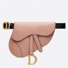 Dior Satteltasche aus puderfarbenem genarbtem Kalbsleder Dior Satteltasche aus puderfarbenem genarbtem Kalbsleder