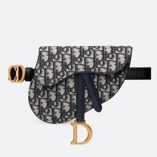 Dior Satteltasche aus blauem schrägem Canvas Dior Satteltasche aus blauem schrägem Canvas