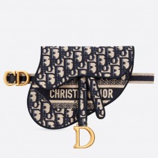 Dior Saddle Pouch Gürteltasche aus blauem schrägem Canvas Dior Saddle Pouch Gürteltasche aus blauem schrägem Canvas