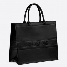 Dior Book Tote aus schwarzem, glattem Kalbsleder Dior Book Tote aus schwarzem, glattem Kalbsleder