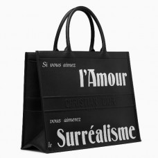 Dior Surrealismus Buch-Tasche aus schwarzem bedrucktem Kalbsleder Dior Surrealismus Buch-Tasche aus schwarzem bedrucktem Kalbsleder