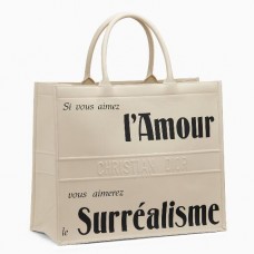 Dior Surrealismus Buchtasche aus weißem bedrucktem Kalbsleder Dior Surrealismus Buchtasche aus weißem bedrucktem Kalbsleder