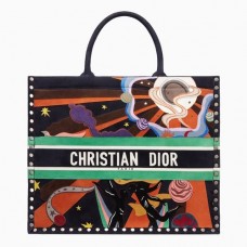 Dior Book Tote in Multicolor Air Element, handbemalt