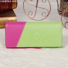 Christian Dior Portemonnaie mit Klappe, mehrfarbig, Limette/Pfirsich, 119