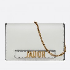 Dior Weiße J'Adior Wallet On Chain Tasche