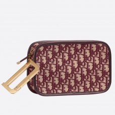 Dior Diorquake Clutch in Bordeaux Dior Oblique Canvas Dior Diorquake Clutch in Bordeaux Dior Oblique Canvas