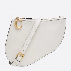 Dior Saddle Trio Pouch mit Riemen aus weißem Kalbsleder Dior Saddle Trio Pouch mit Riemen aus weißem Kalbsleder