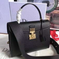 Dior DiorAddict Tote Bag aus schwarzem genarbtem Leder Dior DiorAddict Tote Bag aus schwarzem genarbtem Leder