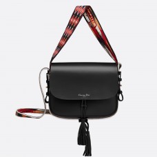 Dior Diorodeo Klappentasche aus schwarzem Kalbsleder Dior Diorodeo Klappentasche aus schwarzem Kalbsleder