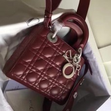 Dior My Lady Dior Tasche aus bordeauxrotem Lammleder Dior My Lady Dior Tasche aus bordeauxrotem Lammleder