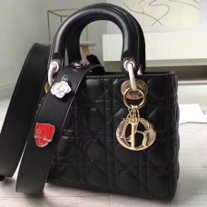 Dior My Lady Dior Tasche aus schwarzem Lammleder Dior My Lady Dior Tasche aus schwarzem Lammleder