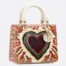 Dior Medium Lady Dior Tasche mit Herzmuster