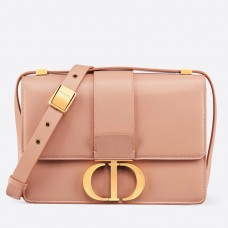Dior 30 Montaigne Schultertasche aus hellrosa Kalbsleder