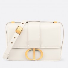 Dior 30 Montaigne Schultertasche aus weißem Kalbsleder