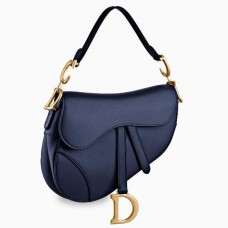 Dior Satteltasche aus marineblauem Kalbsleder Dior Satteltasche aus marineblauem Kalbsleder