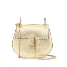 Chloe Drew Mini-Schultertasche Gold