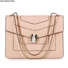 Bvlgari Serpenti GM Tasche aus Kalbsleder in Rosa