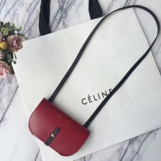 Celine Clutch mit rotem Riemen, Palmelato-Tasche Celine Clutch mit rotem Riemen, Palmelato-Tasche