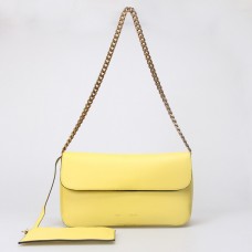 Celine Gourmette Ferrari Schultertasche aus Leder, Gelb, 88041 Celine Gourmette Ferrari Schultertasche aus Leder, Gelb, 88041