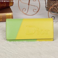 Christian Dior Mehrfarbige Geldbörse mit Klappe in Gelb/Limette 119 Christian Dior Mehrfarbige Geldbörse mit Klappe in Gelb/Limette 119