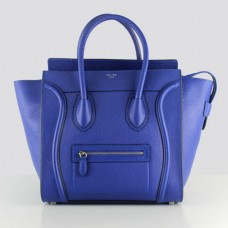Celine Große Luggage Tote Tasche aus neonblauem Leder Celine Große Luggage Tote Tasche aus neonblauem Leder