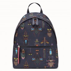 Fendi schwarzer Nylon-Rucksack (schlanke Form) Fendi schwarzer Nylon-Rucksack (schlanke Form)
