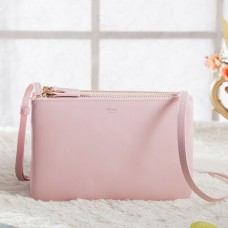 Celine Small Trio Crossbody Bag aus rosa Kalbsleder Celine Small Trio Crossbody Bag aus rosa Kalbsleder