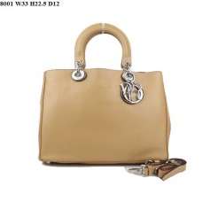Dior Diorissimo Kleine Tasche Apricot Nappaleder (Silberfarbene Beschläge) 8001 Dior Diorissimo Kleine Tasche Apricot Nappaleder (Silberfarbene Beschläge) 8001