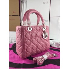 Replika Dior Lady Tote Handtasche aus echtem Leder, rosa Replika Dior Lady Tote Handtasche aus echtem Leder, rosa