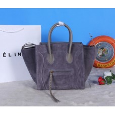 Celine Boston Wildledertaschen in Dunkelgrau